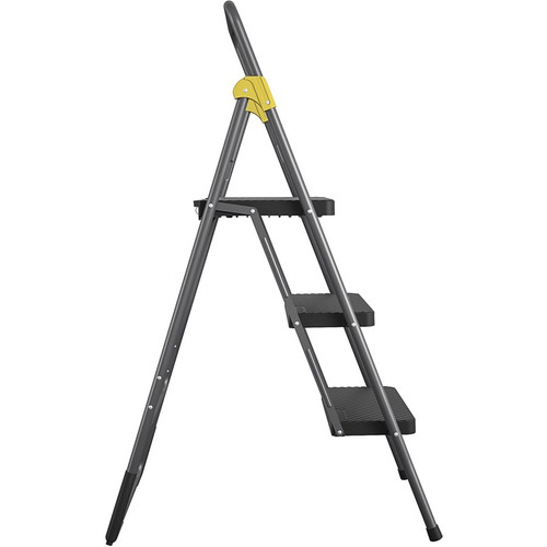 Cosco Steel 3-Step Folding Step Stool - 3 Step - 300 lb Load Capacity - 14.5" Width x 12.3" Depth x (CSC11839GGO)