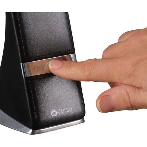 OttLite Wellness Desk Lamp - LED Bulb - Rechargeable Battery, USB Charging - Desk Mountable - Black (OTTCS59G59SHPR)