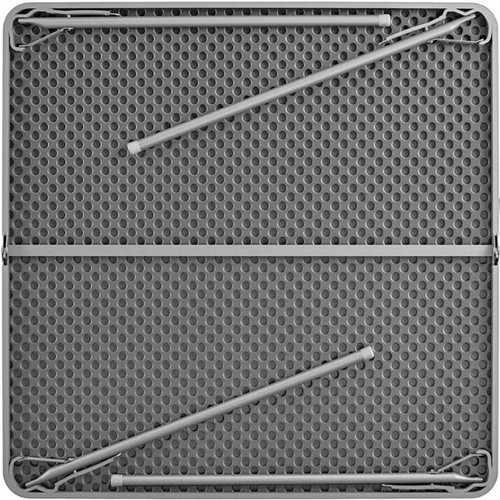 Cosco XL Fold-in-Half Card Table - Four Leg Base - 4 Legs - 200 lb Capacity - 38.50" Table Top x - (CSC14036GRY1E)