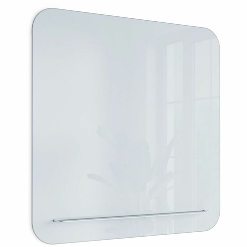 U Brands Magnetic Glass Frameless Dry-Erase Board - 36" (3 ft) Width x 36" (3 ft) Height - White - (UBR4848U0001)