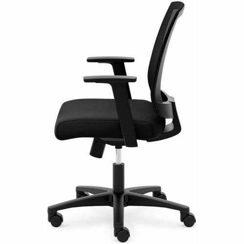 HON Torch Mesh Mid-Back Task Chair - Fabric Seat Material - Black Back Color - Mesh Back Material - (BSXVL511LH10)