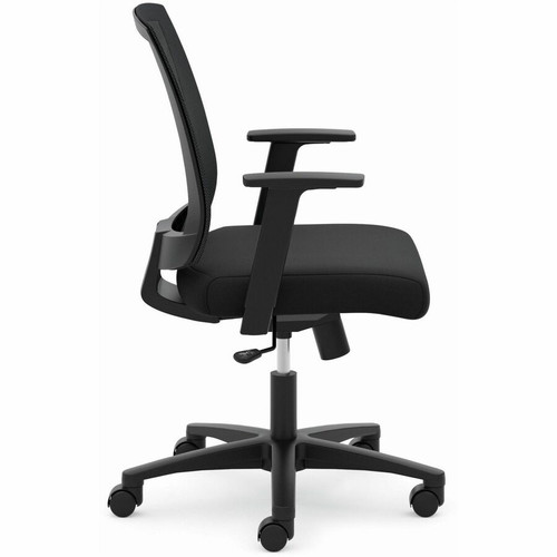 HON Torch Mesh Mid-Back Task Chair - Fabric Seat Material - Black Back Color - Mesh Back Material - (BSXVL511LH10)