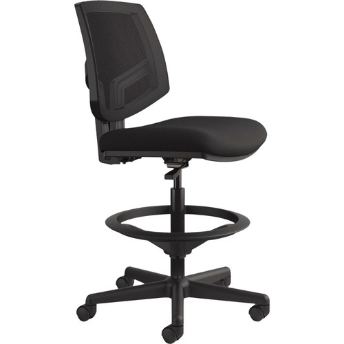 HON Volt Sitting Stool - Black Seat Color - Fabric Seat Material - Black Back Color - Mesh Back - - (HON5715GA10T)