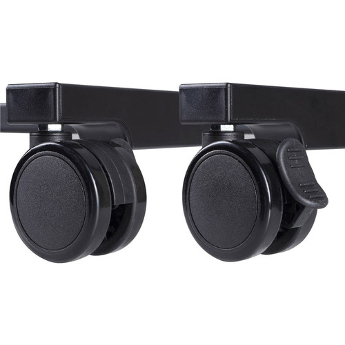 Lorell Height-adjustable Mobile Desk - Weathered Charcoal Laminate Top - Powder Coated Base - - 30" (LLR84837)