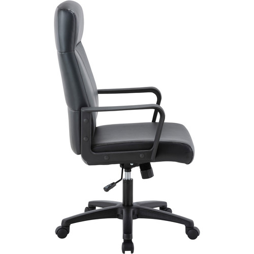 Lorell High-Back Bonded Leather Chair - Black Seat Color - Bonded Leather Seat Material - Black - - (LLR41851)