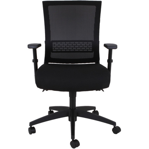 Lorell Mid-back Mesh Chair - Black Seat Color - Black Back Color - Mesh Back Material - Mid Back - (LLR42176)