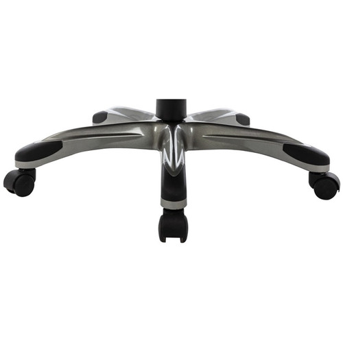 NuSparc Leather Rolling Chair - Mid Back - 5-star Base - Black - Bonded Leather - Armrest - 1 Each (NPRCH101LABK)