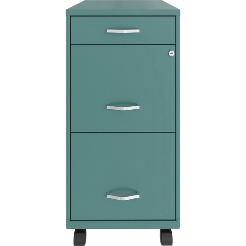 NuSparc Mobile File Cabinet - 14.2" Width x 18" Depth x 29.5" Height - 3 x Drawer(s) for File, Box (NPRVF318BMTL)