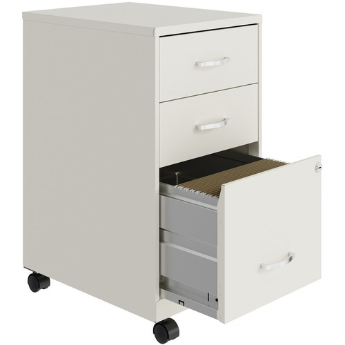 NuSparc 3-Drawer Organizer Metal File Cabinet - 14.2" Width x 18" Depth x 26.7" Height - 3 x for - (NPRVF318CMWE)