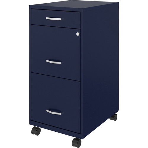 NuSparc Mobile File Cabinet - 14.2" Width x 18" Depth x 29.5" Height - 3 x Drawer(s) for File, Box (NPRVF318BMNY)