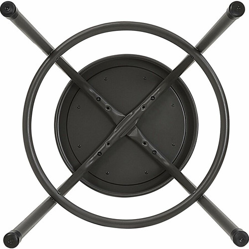 Lorell Metal Shop Stool - Wood, Medium Density Fiber (MDF) Seat Material - Light Gray - Metal - 1 (LLR83082)