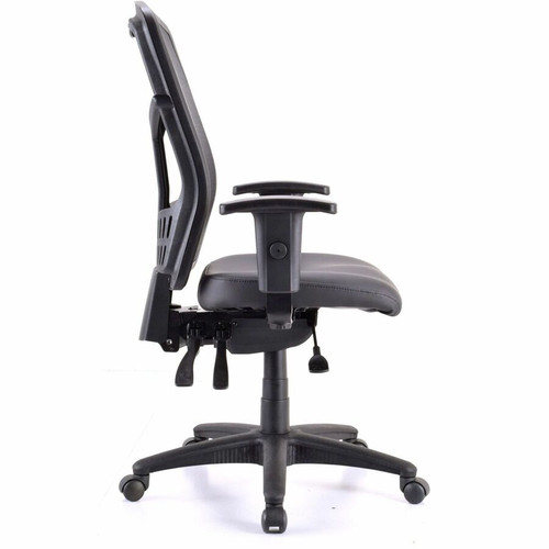 Lorell Executive Antimicrobial High-back Chair - Vinyl Seat Material - Black Frame Color - High - - (LLR86240)