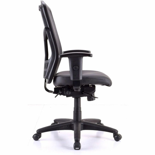 Lorell Executive High-back Swivel Chair - Vinyl Seat Material - High Back - 5-star Base - Black - - (LLR86245)
