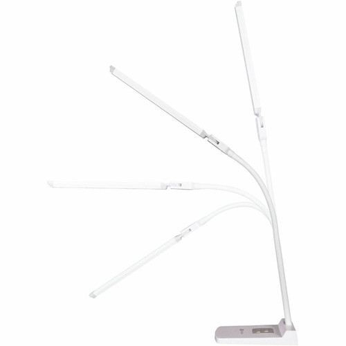 OttLite Swivel LED Desk Lamp with USB Charging and Stand - LED Bulb - USB Charging, ClearSun LED, - (OTTCSN0800W)