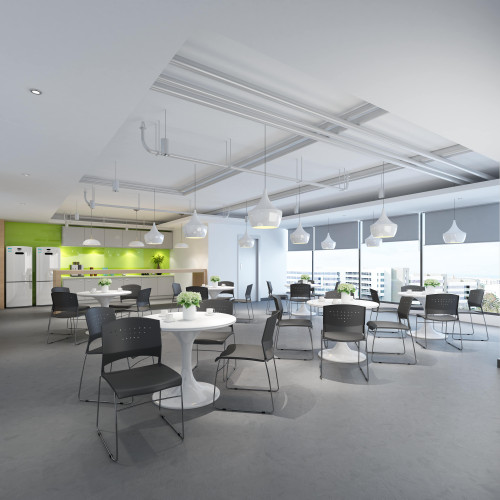 Boss Black Stack Chair With Chrome Frame, 1Pc Pack Boss Black Stack Chair With Chrome Frame, 1Pc Pack