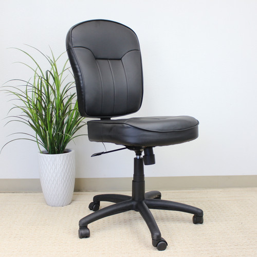 Boss Black Leather Task Chair