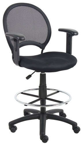 Boss Mesh Drafting Stool W/ Adjustable Arms Boss Mesh Drafting Stool W/ Adjustable Arms