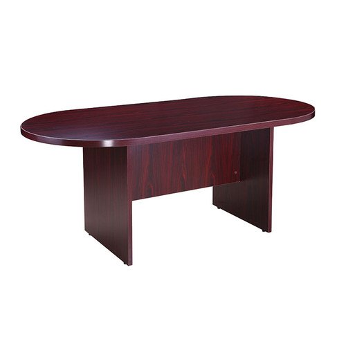 Boss 71W X 35D Race Track Conference Table, Mahogany (N135-M)