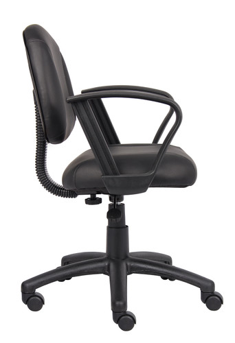 Boss Black Posture Chair W/ Loop Arms (B307)