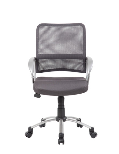 Boss Mesh Back W/ Pewter Finish Task Chair (B6416-CG)