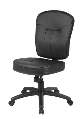 Boss Black Leather Task Chair (B1560)