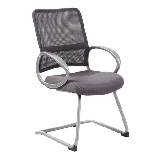 Boss Mesh Back W/ Pewter Finish Guest Chair (B6419-CG)