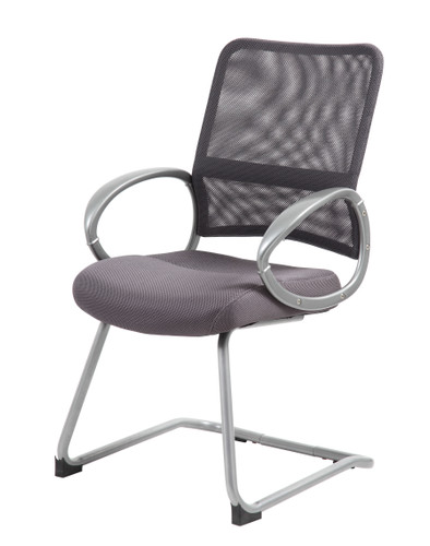 Boss Mesh Back W/ Pewter Finish Guest Chair (B6419-CG)