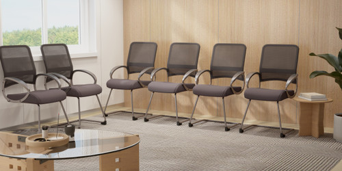 Boss Mesh Back W/ Pewter Finish Guest Chair (B6419-CG)