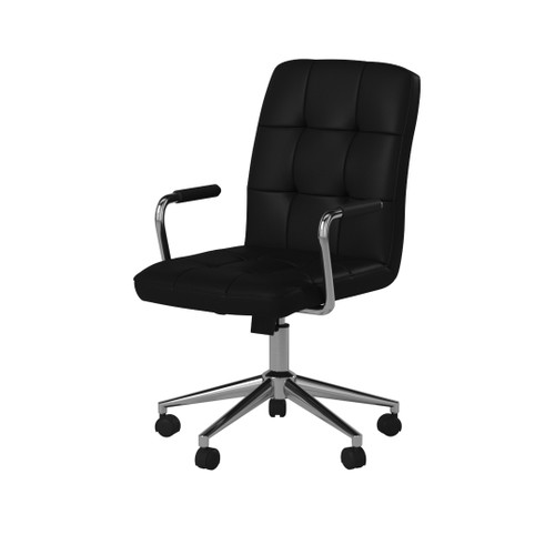 Boss Modern Office Chair w/Chrome Arms - Black (B331-BK)