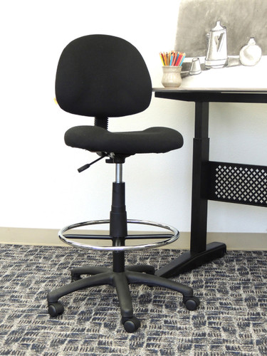 Boss Drafting Stool (B315-Bk) W/Footring (B1615-BK)
