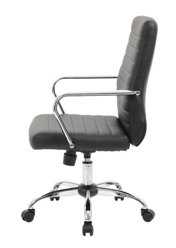 Boss Retro Task Chair with Chrome Fixed Arms (B436C-CP)