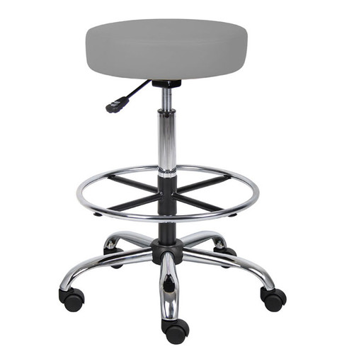 Boss Antimicrobial Vinyl Medical/Drafting Stool (B16240-GY)