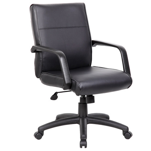 Boss Mid Back Executive Chair In LeatherPlus (B686)