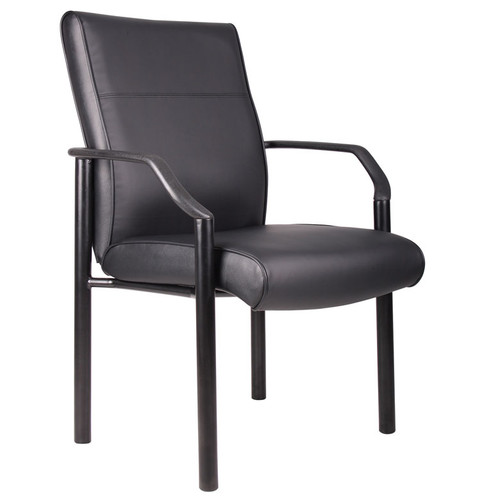 Boss Mid Back Guest Chair In LeatherPlus (B689)