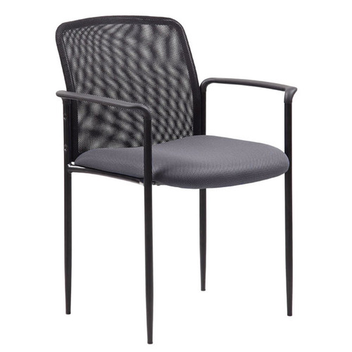 Boss Stackable Mesh Guest Chair - Grey (B6909-GY)