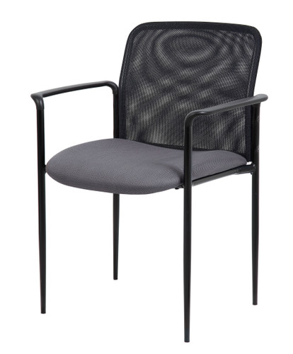 Boss Stackable Mesh Guest Chair - Grey (B6909-GY)