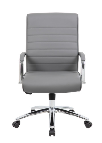 Boss Modern Executive Conference Chair - Grey (B696CRB-GY) Boss Modern Executive Conference Chair - Grey (B696CRB-GY)