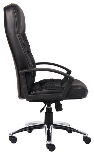 Boss High Back LeatherPlus Chair W/ Chrome Base (B7301C)