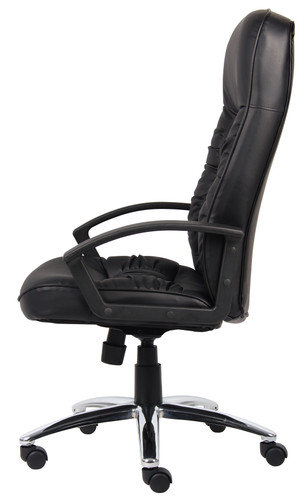 Boss High Back LeatherPlus Chair W/ Chrome Base (B7301C)