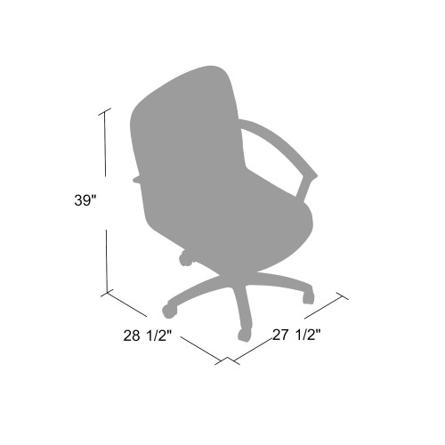 Boss Mid Back LeatherPlus Chair (B7306)