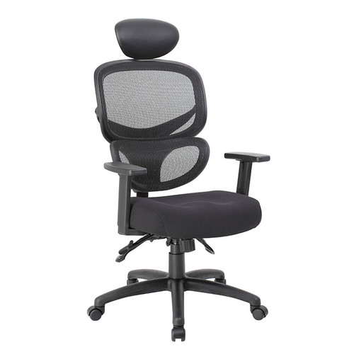 Boss Multi-Function Mesh Task Chair w/Headrest (B6338-HR)