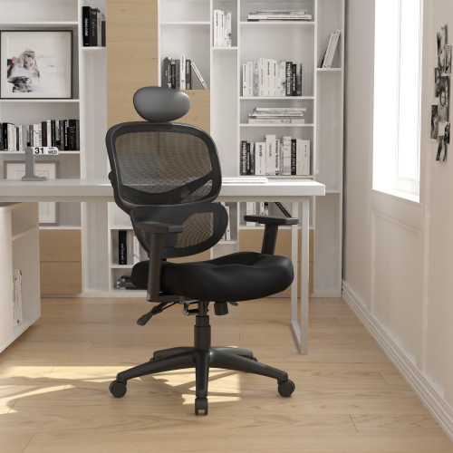 Boss Multi-Function Mesh Task Chair w/Headrest (B6338-HR)