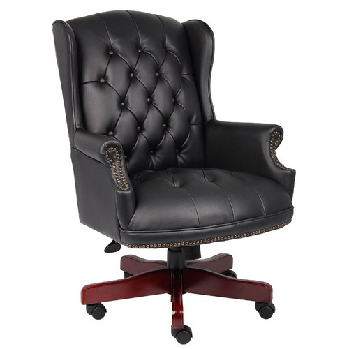 Boss Wingback Traditional Chair In Black (B800-BK)