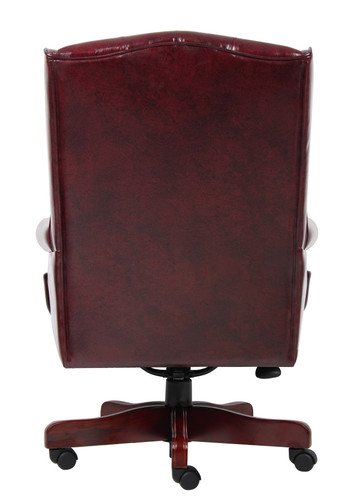 Boss Wingback Traditional Chair In Burgundy (B800-BY)