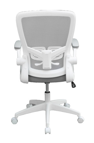 Boss Grey Mesh, Flip Arm, Task Chair, White Frame (B6366WT-GY)