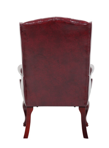 Boss Wingback Traditional Guest Chair In Burgundy (B809-BY)