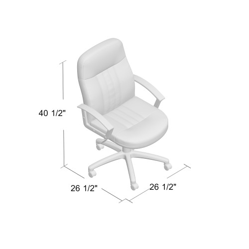 Boss Mid Back Fabric Managers Chair In Black (B8306-BK)