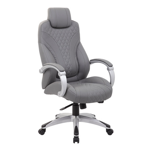 Boss Executive Hinged Arm Chair - Grey (B8871-GY)