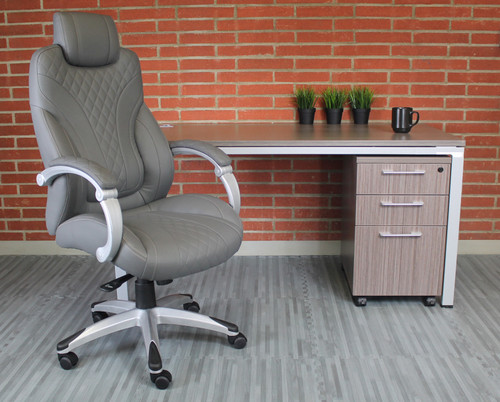 Boss Executive Hinged Arm Chair - Grey (B8871-GY)