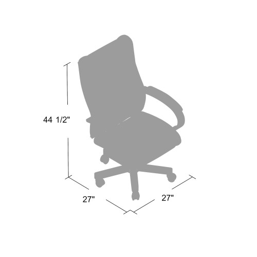 Boss High Back Executive Wood Finished Chair, Mahogany (B8991-M)